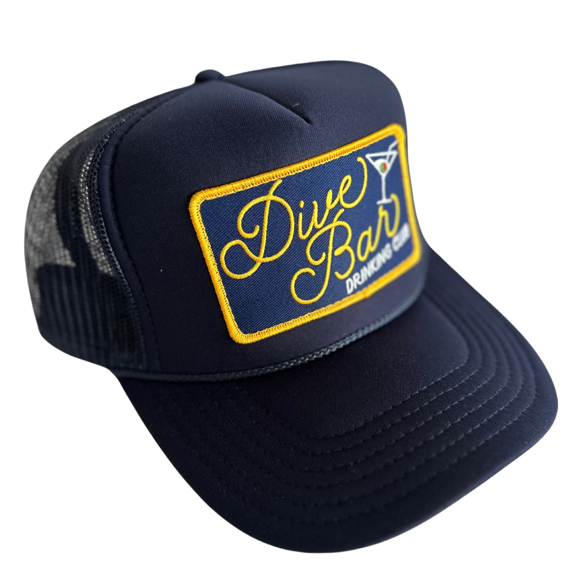 Dive Bar Drinking Club Patch Trucker Hat