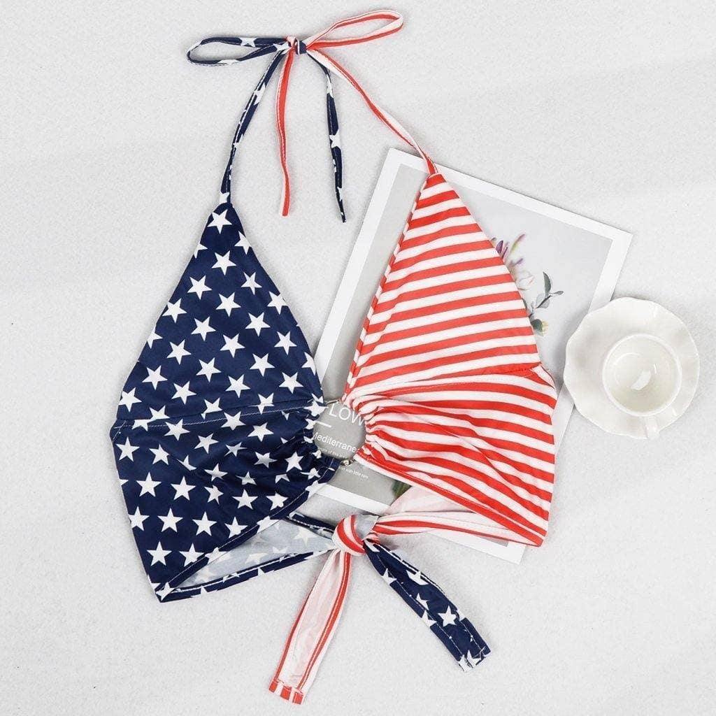 American Flag Halter Top