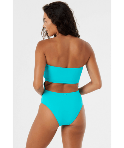 Solid Beach Classics Lace-Up One-Piece