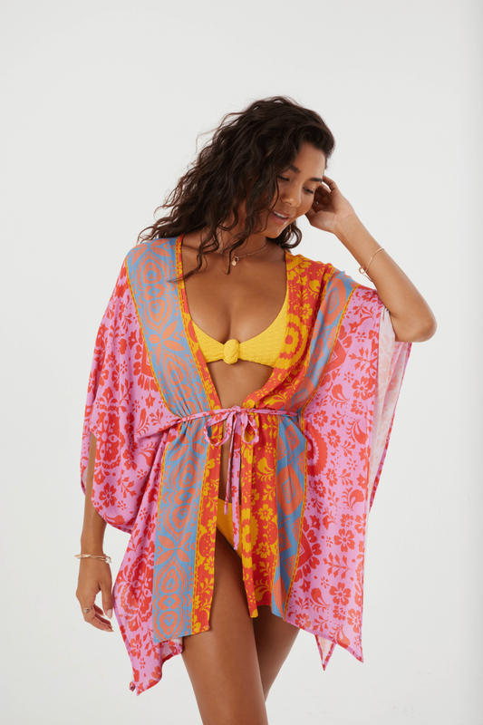 Tapestry Patchwork Wanderer Cover Up Kimono