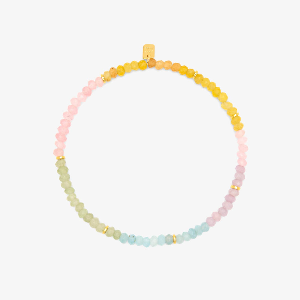 Ombre Rainbow Bead Stretch Anklet