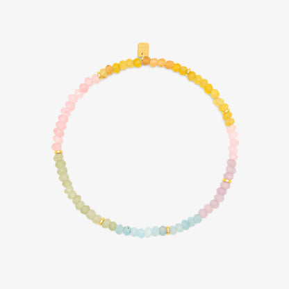 Ombre Rainbow Bead Stretch Anklet