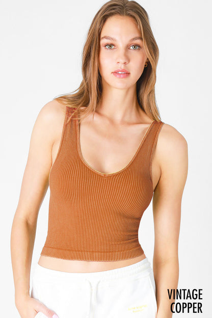 Vintage Reversible Crop Top