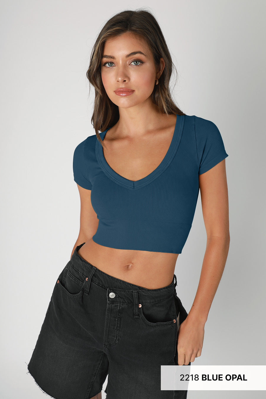 V-Neck Crop Tee