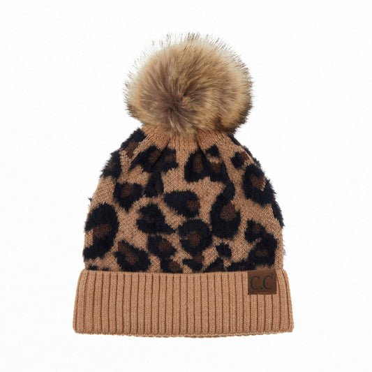 CC Beanie Leopard Winter Hat