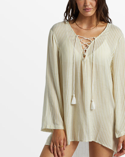 Blue Skies Long Sleeve Cover-Up