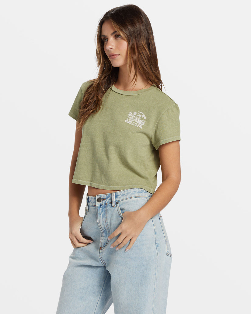 White Noise Cropped T-Shirt