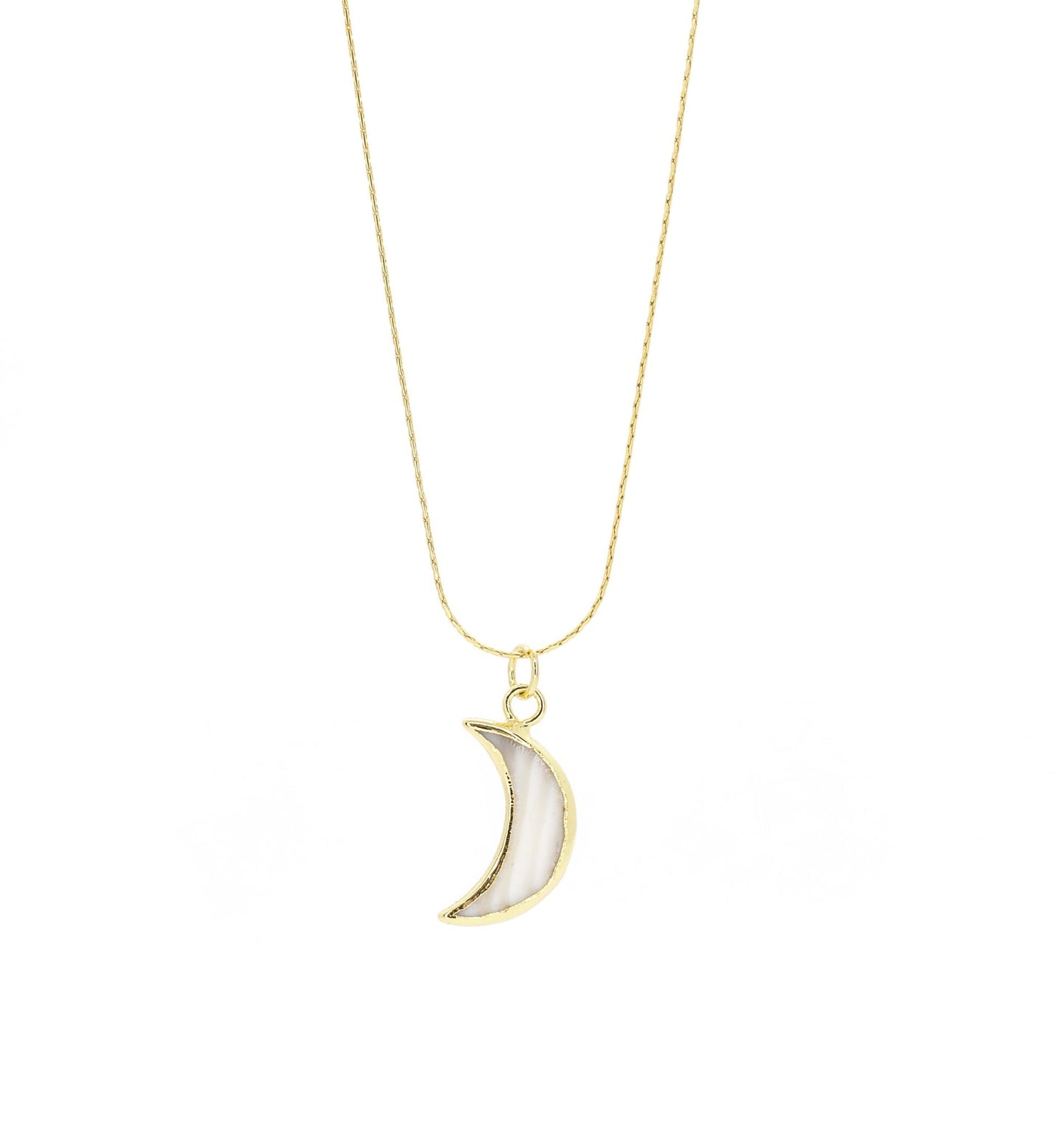 Small Abalone Moon - Salty Shells Necklace