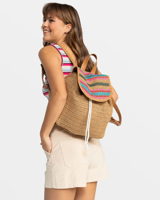 Coco Pearl Straw Backpack