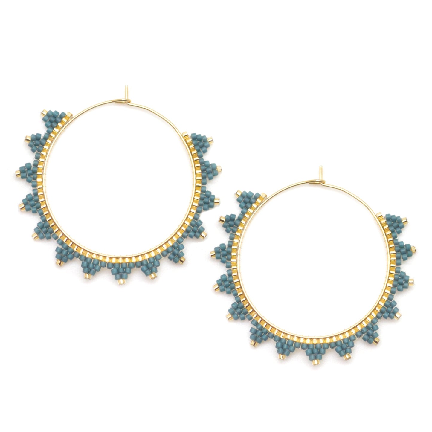 Boho Beaded Hoops