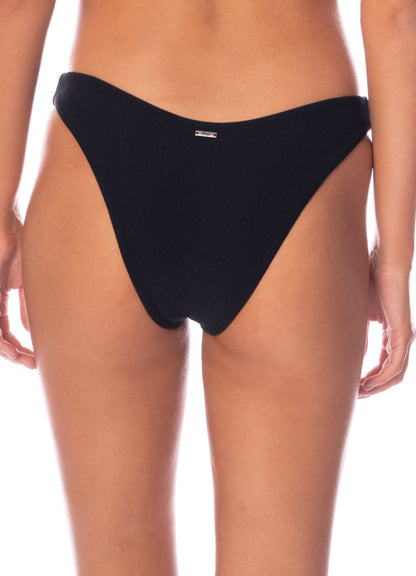 Jade Black Splendour Regular Rise Thin Side Bikini Bottom