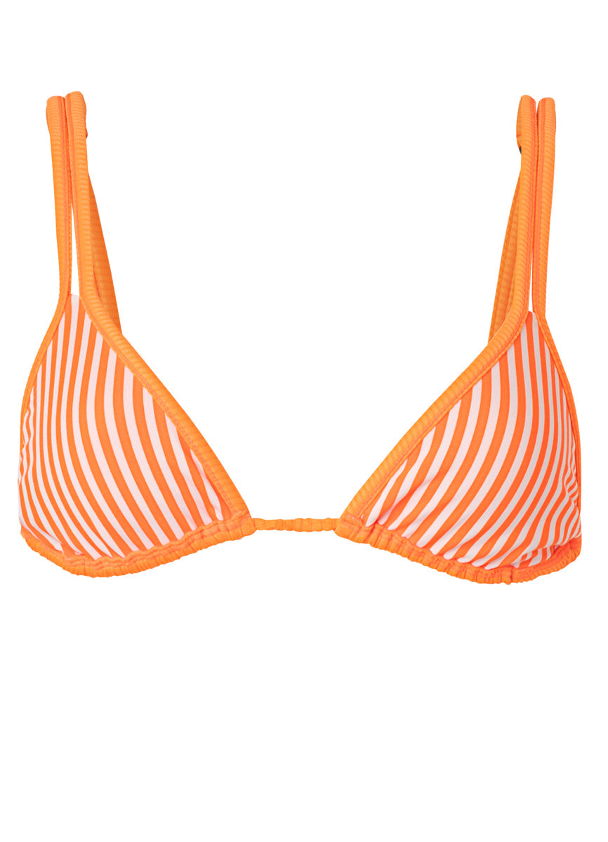 Neon Orange Itza Sliding Triangle Bikini Top