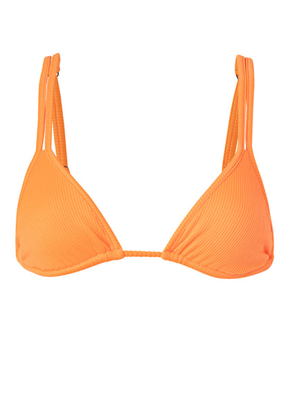 Neon Orange Itza Sliding Triangle Bikini Top