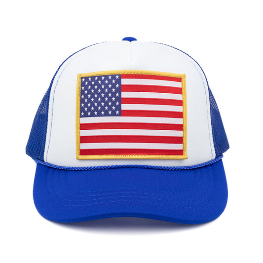 Kids American Flag Trucker Hat