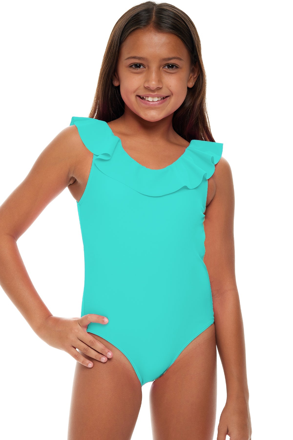 Girls Ruffle One Piece Bathing Suit