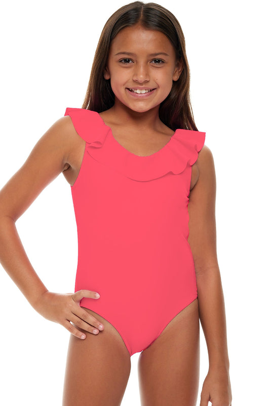 Girls Ruffle One Piece Bathing Suit