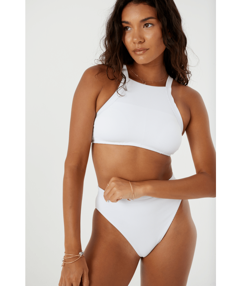 Rib Roxy Love High Neck Bra Bikini Top