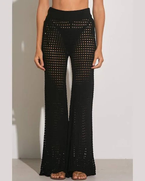 High Waisted Crochet Cover-Up Pant