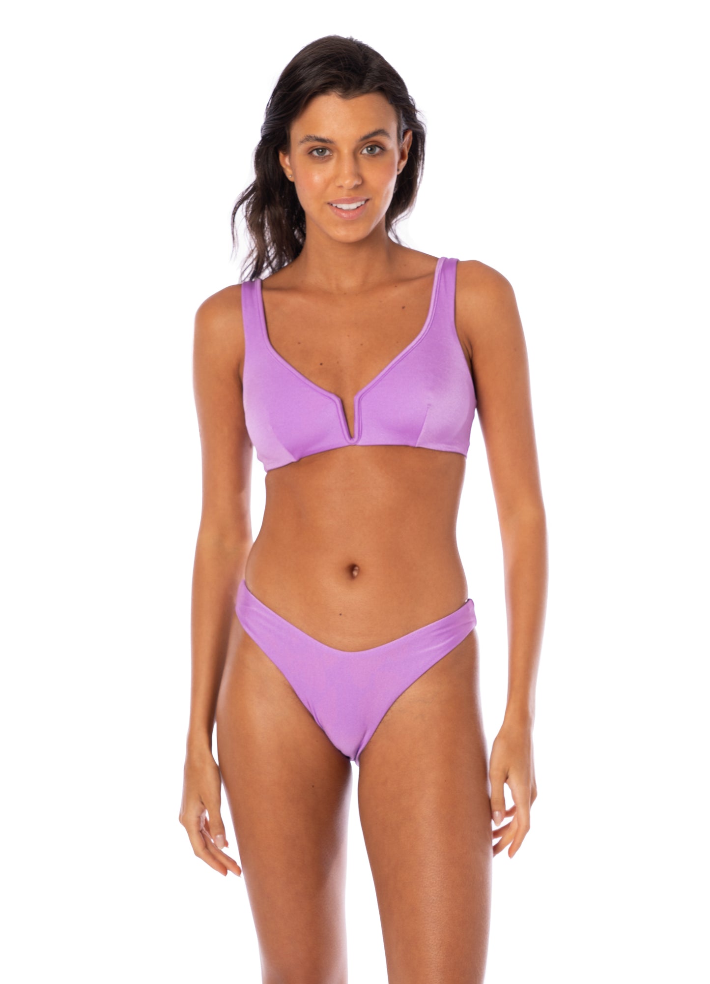 Metallic Lilac Victoria Bikini Top