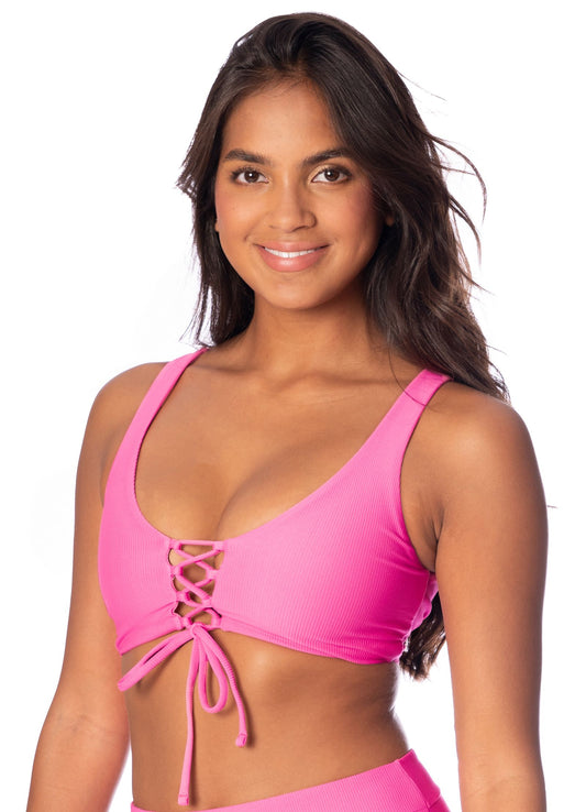 Radiant Pink Allure Bikini Top