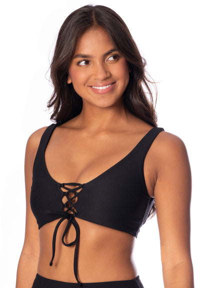 Jade Black Allure Bikini Top