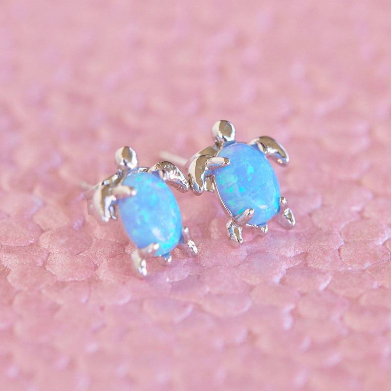 Opal Sea Turtle Earrings The Bikini Shoppe